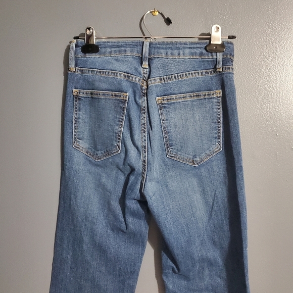 Just Black Womens Flare Jeans Hi Waist Split Openings Size 26 - Picture 4 of 9